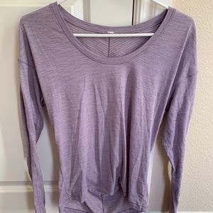 Purple Lululemon long sleeve workout top